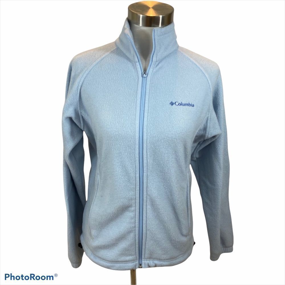 Ladies Columbia Blue Full Zipper Fleece Jacket S
